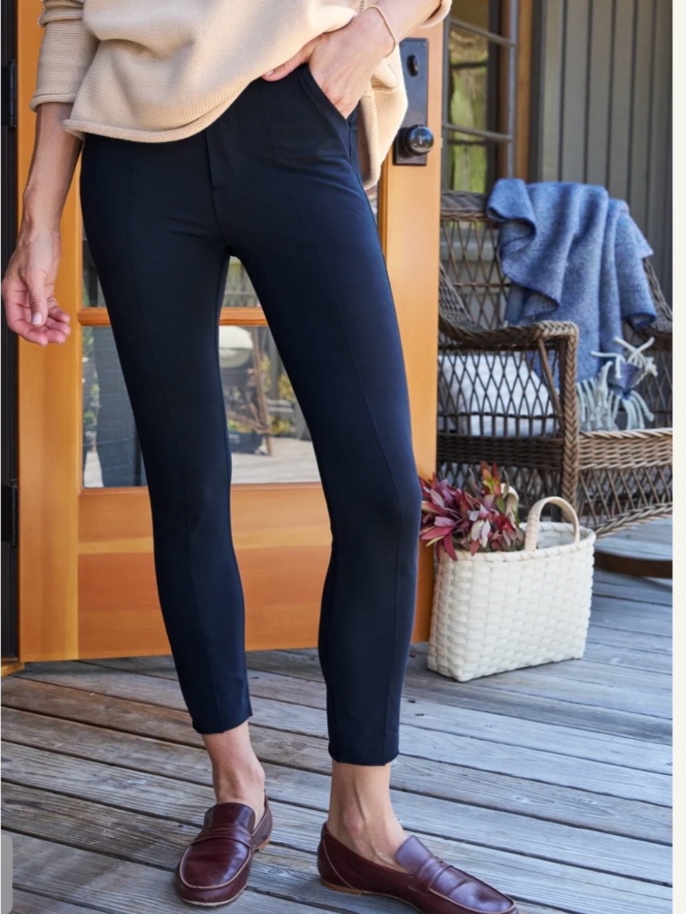 FRANK & EILEEN Murphy billion dollar pant - black size small